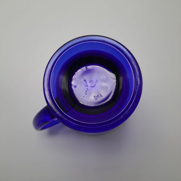 Vintage Anchor Hocking Cobalt Blue Glass Coffee Mug - Picture 9 of 12